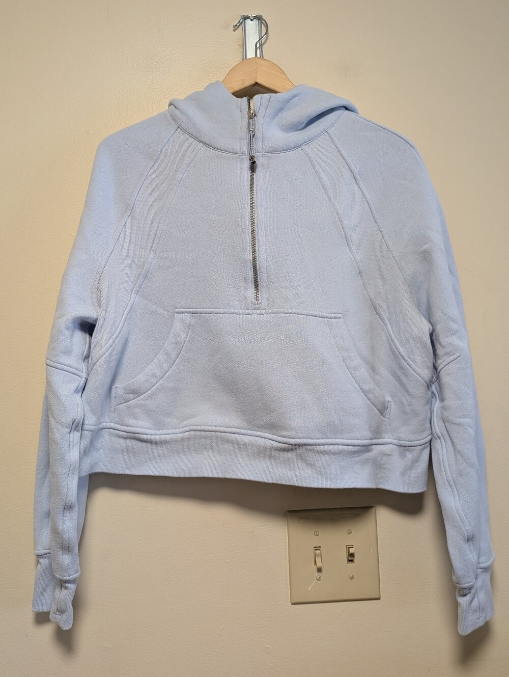 Lululemon Light Blue Half Zip Hoodie Pullover M/L